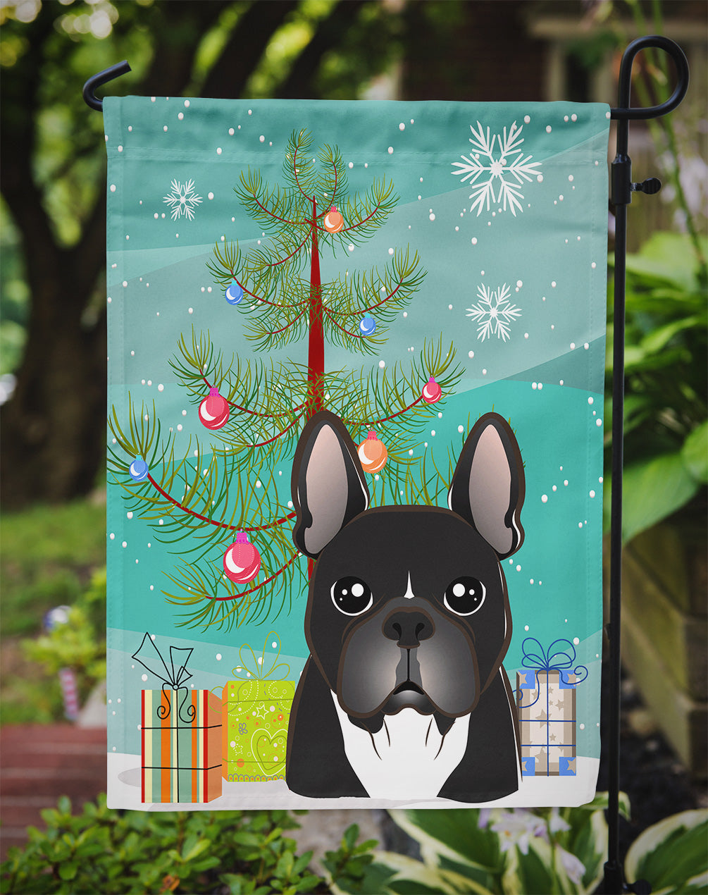 Christmas Tree and French Bulldog Flag Garden Size BB1599GF