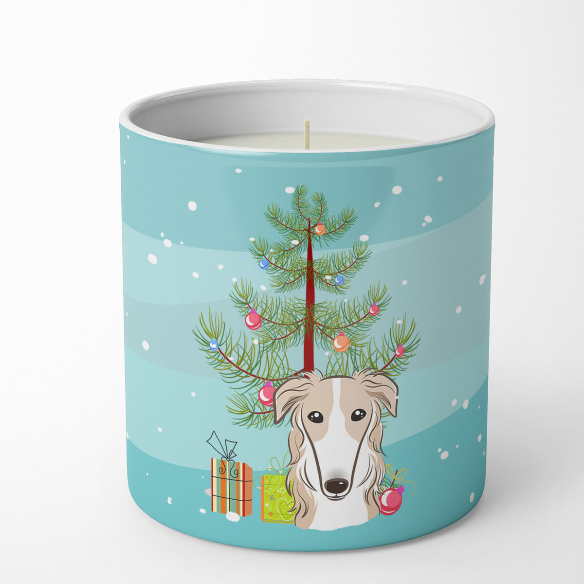 Buy this Christmas Tree and Borzoi 10 oz Decorative Soy Candle