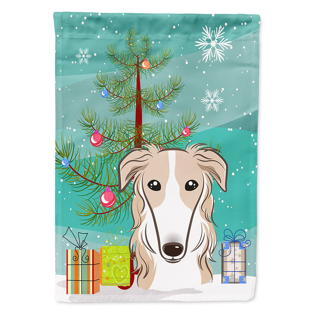 Christmas Tree and Borzoi Flag Canvas House Size BB1600CHF  the-store.com.