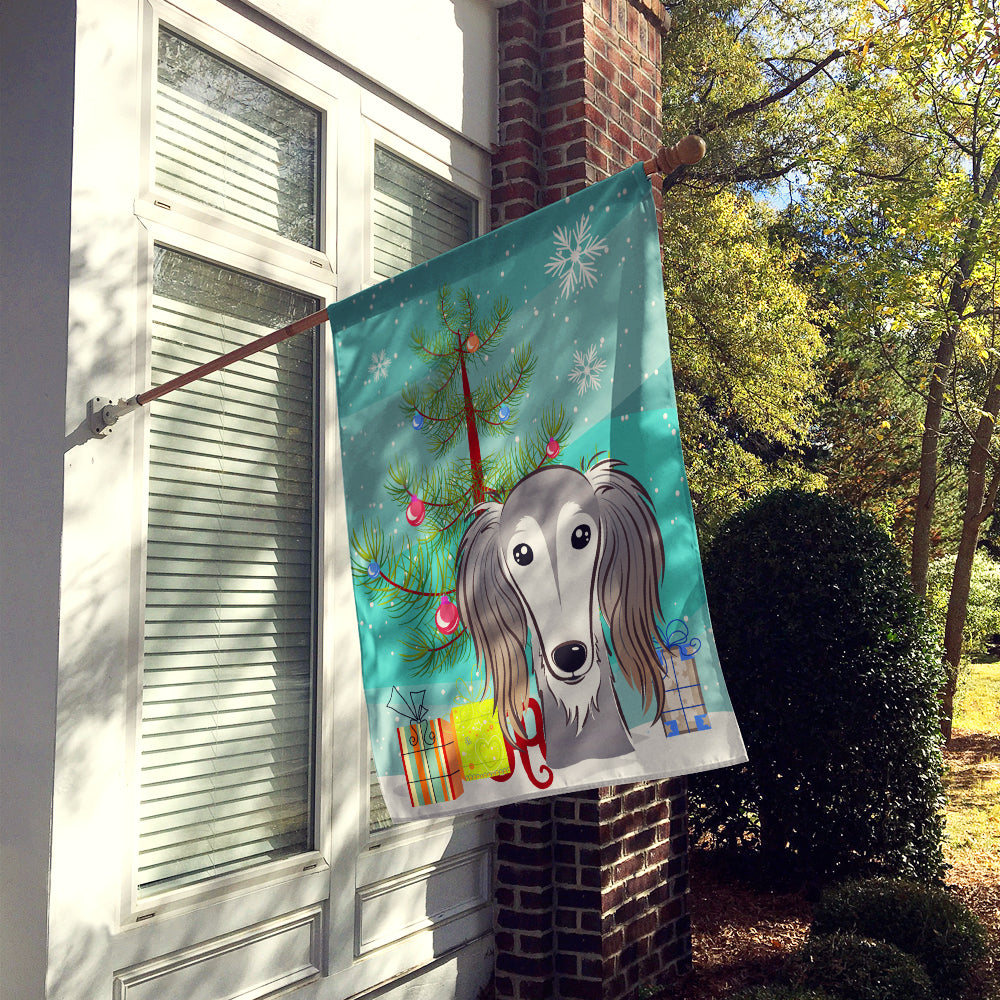 Christmas Tree and Saluki Flag Canvas House Size BB1601CHF  the-store.com.
