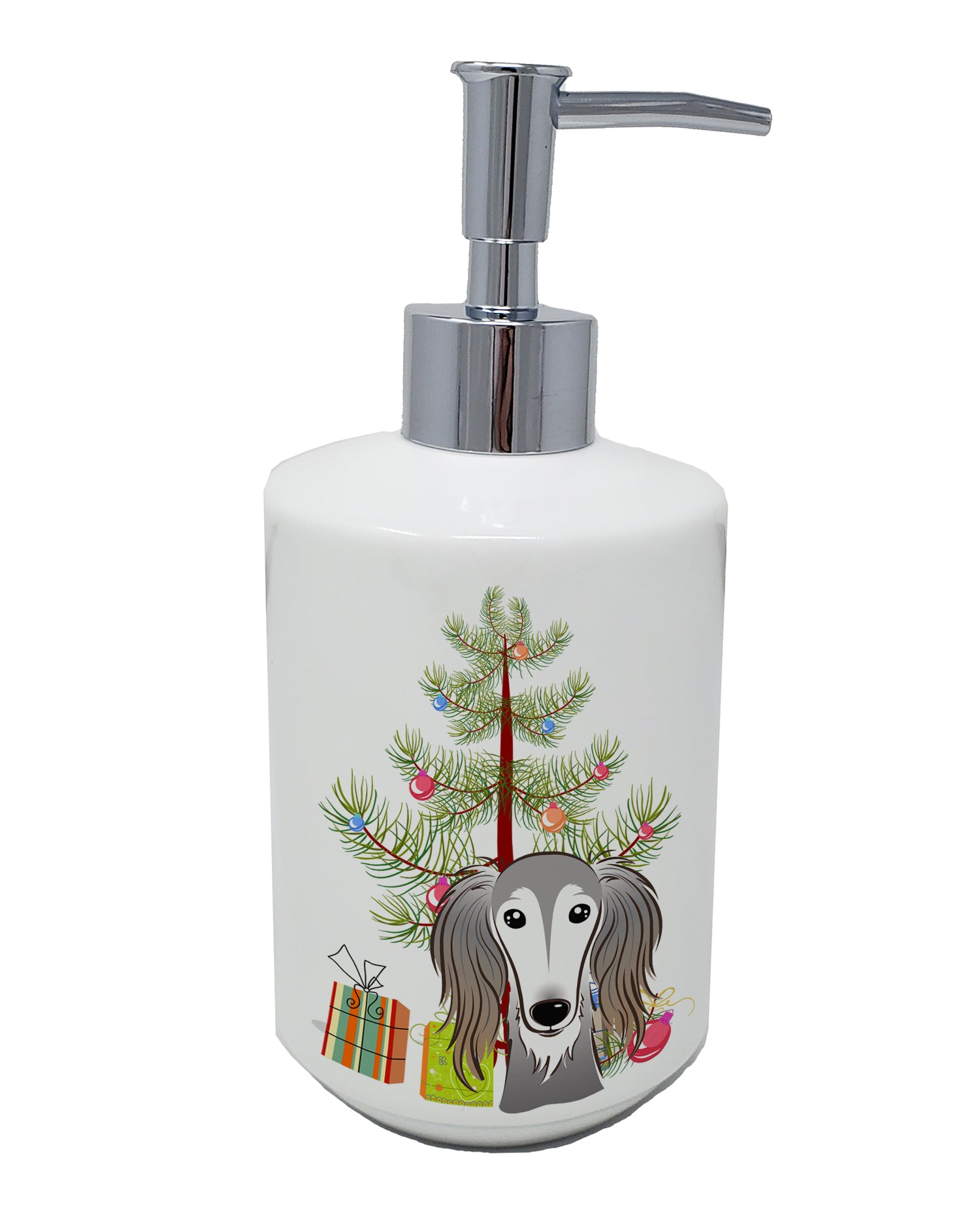 Buy this Christmas Tree and Saluki Ceramic Soap Dispenser