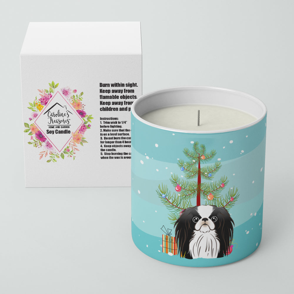 Christmas Tree and Japanese Chin 10 oz Decorative Soy Candle - the-store.com