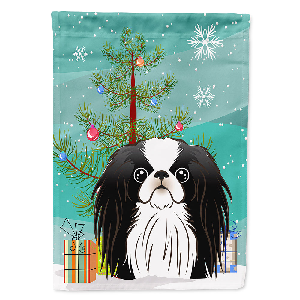 Christmas Tree and Japanese Chin Flag Canvas House Size BB1602CHF