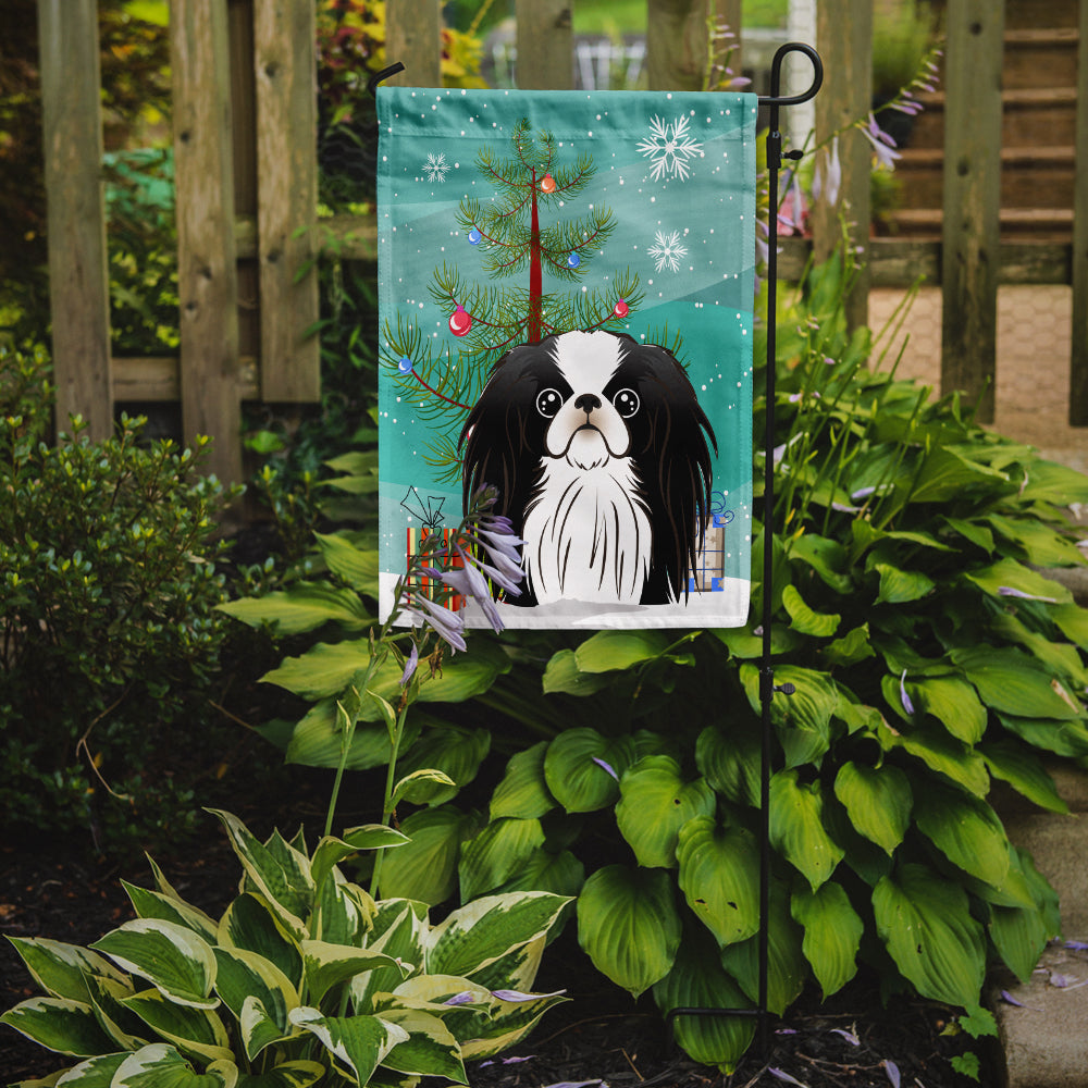Christmas Tree and Japanese Chin Flag Garden Size BB1602GF.