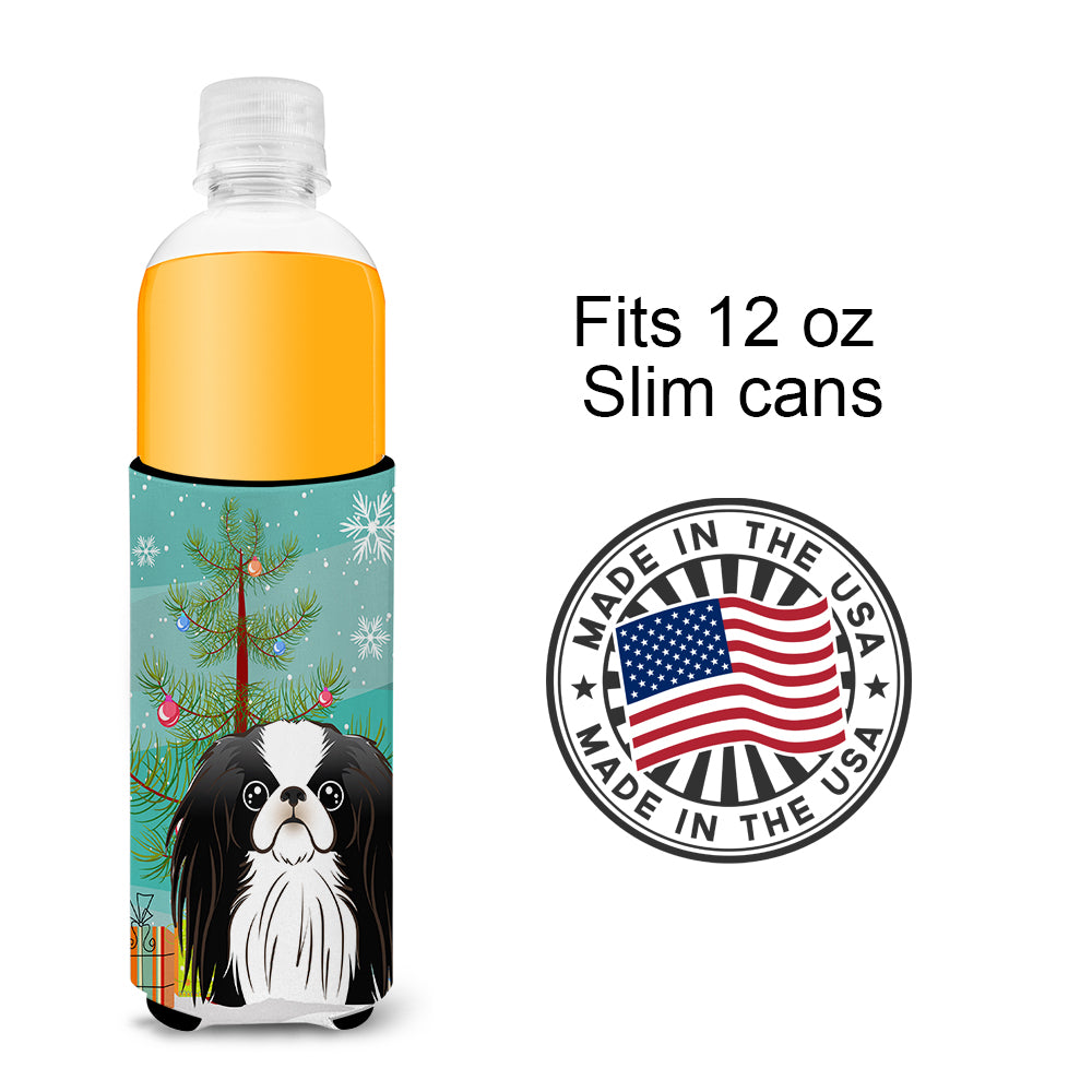 Christmas Tree and Japanese Chin Ultra Beverage Insulators for slim cans BB1602MUK  the-store.com.