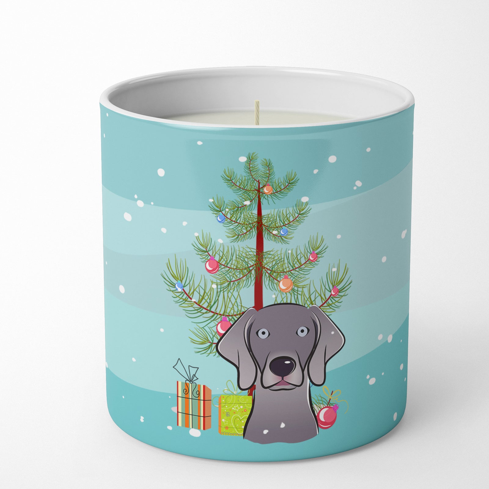 Buy this Christmas Tree and Weimaraner 10 oz Decorative Soy Candle