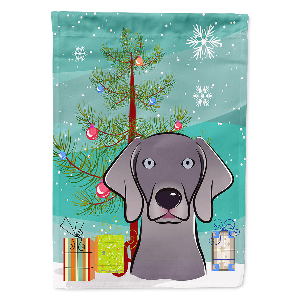 Christmas Tree and Weimaraner Flag Canvas House Size BB1603CHF