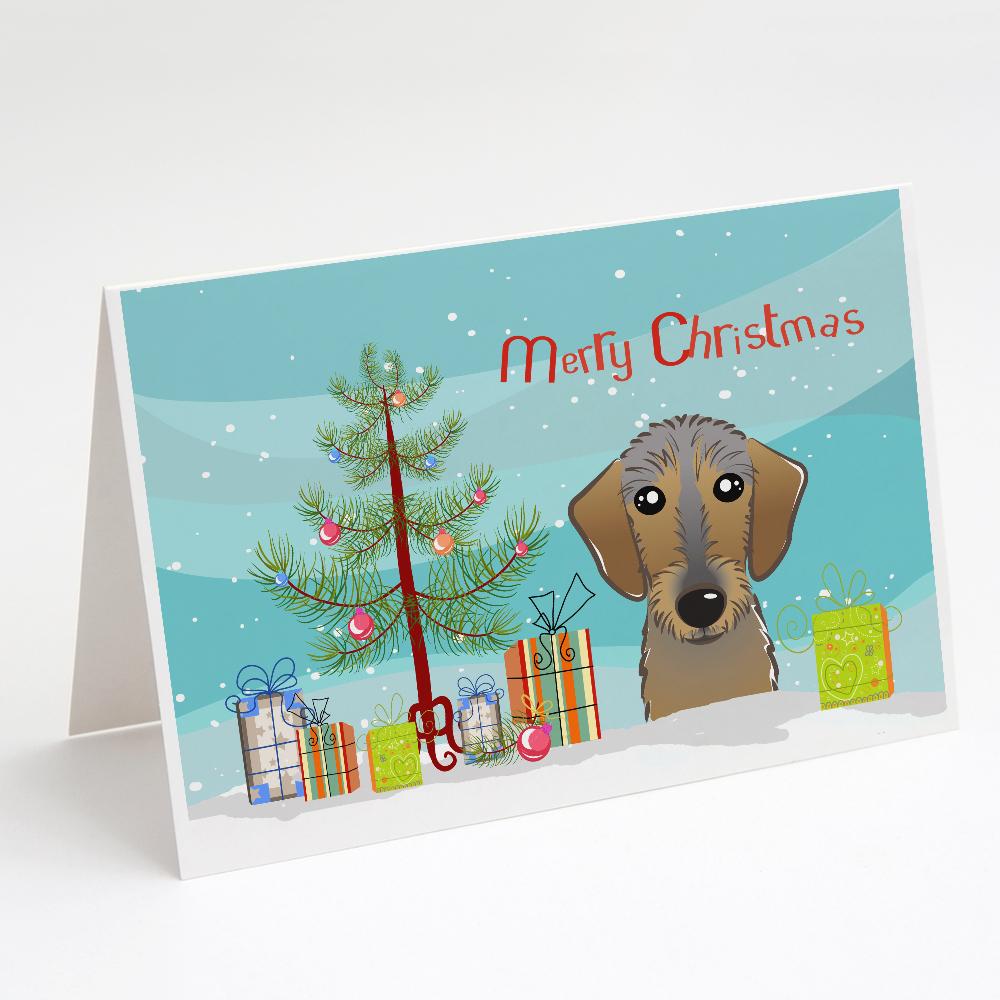 Buy this Christmas Tree and Wirehaired Dachshund Greeting Cards and Envelopes Pack of 8