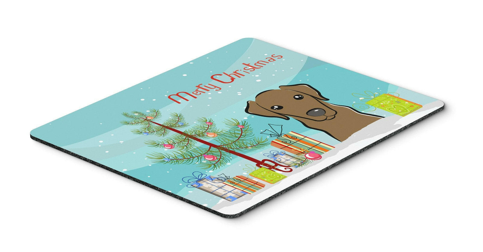 Christmas Tree and Chocolate Labrador Mouse Pad, Hot Pad or Trivet BB1606MP by Caroline's Treasures