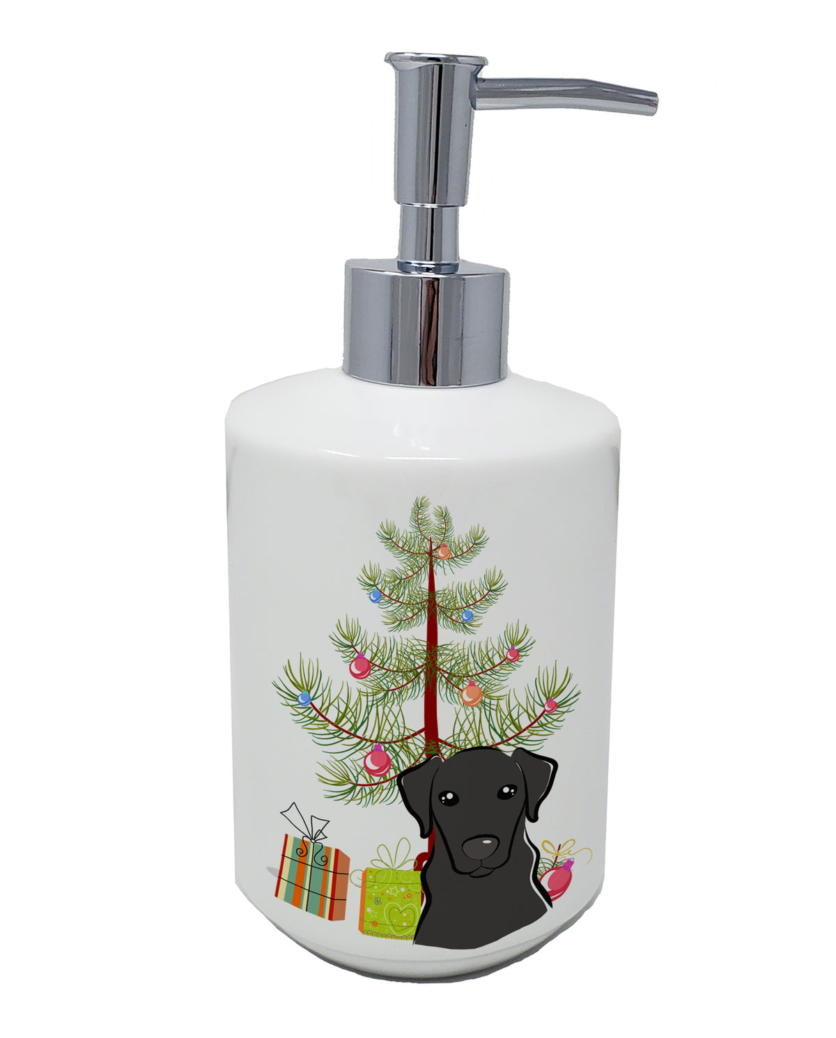 Buy this Christmas Tree and Black Labrador Ceramic Soap Dispenser