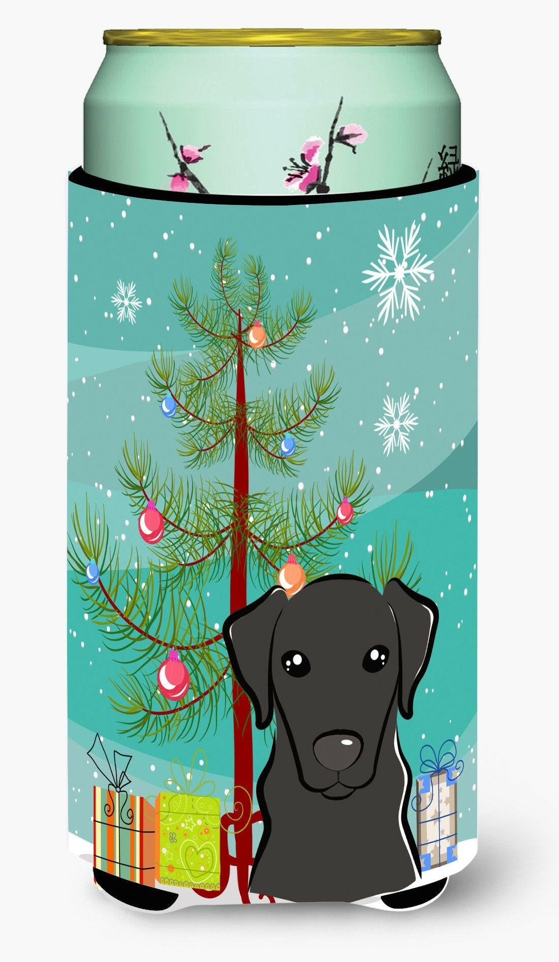 Christmas Tree and Black Labrador Tall Boy Beverage Insulator Hugger BB1607TBC by Caroline&#39;s Treasures