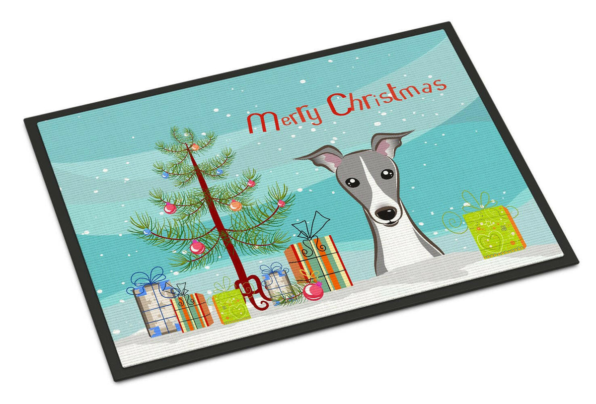 Christmas Tree and Italian Greyhound Indoor or Outdoor Mat 24x36 BB1608JMAT - the-store.com