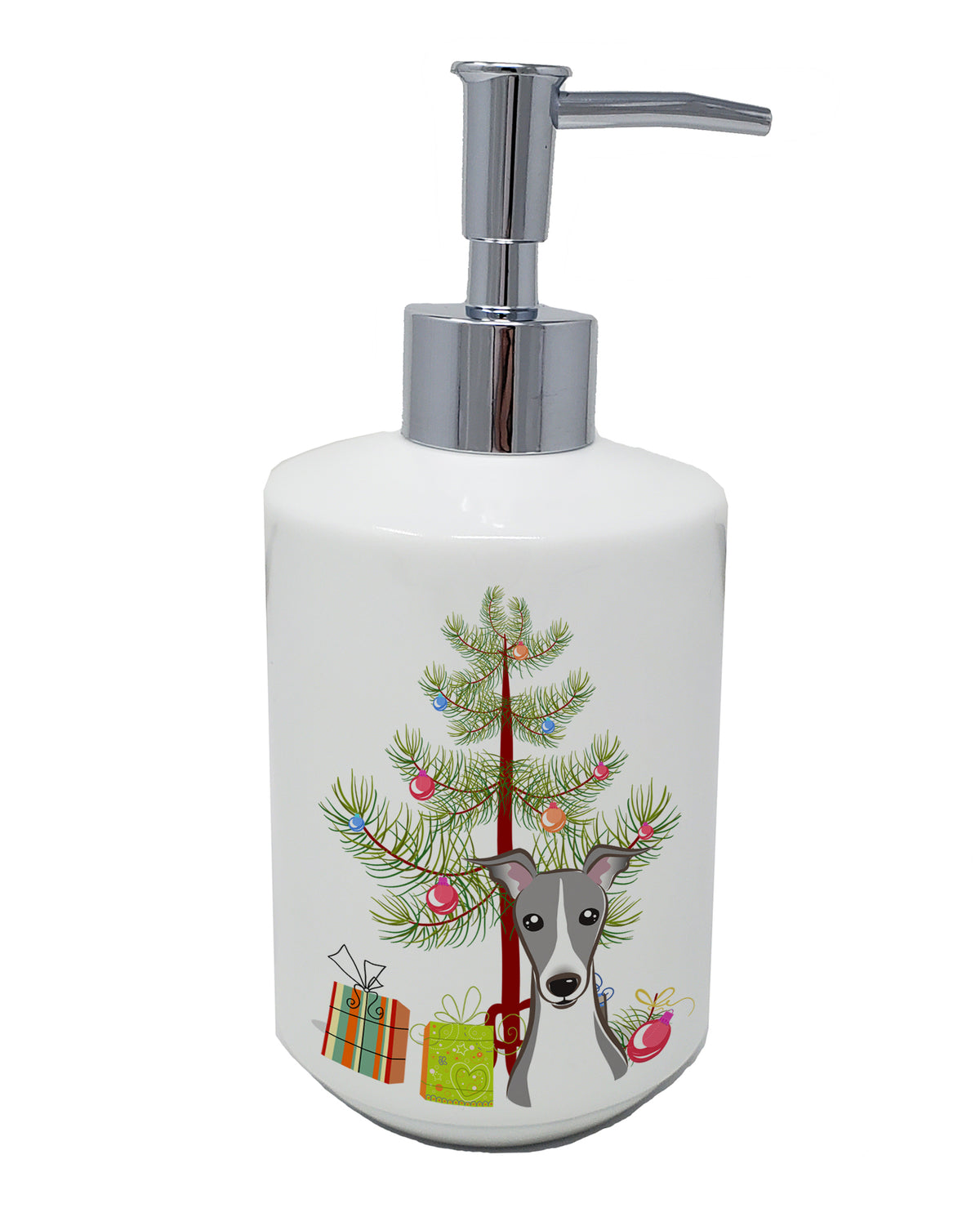 Buy this Christmas Tree and Italian Greyhound Ceramic Soap Dispenser