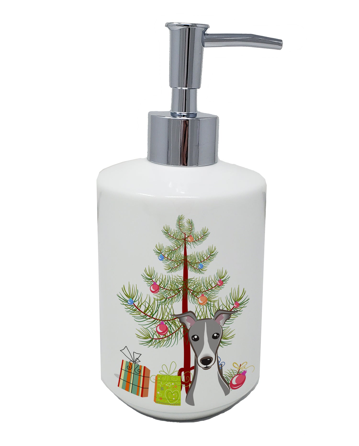Buy this Christmas Tree and Italian Greyhound Ceramic Soap Dispenser