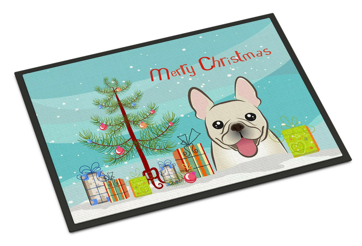Christmas Tree and French Bulldog Indoor or Outdoor Mat 24x36 BB1610JMAT - the-store.com