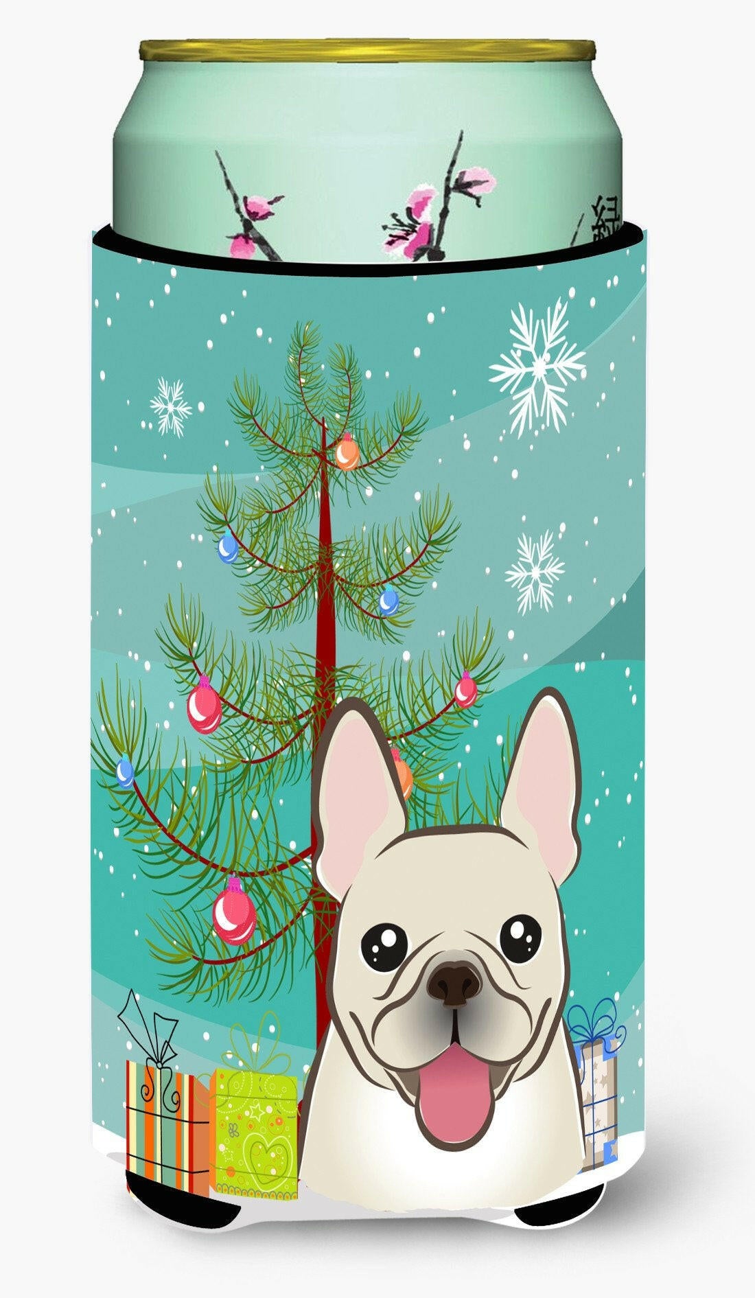 Christmas Tree and French Bulldog Tall Boy Beverage Insulator Hugger BB1610TBC by Caroline's Treasures
