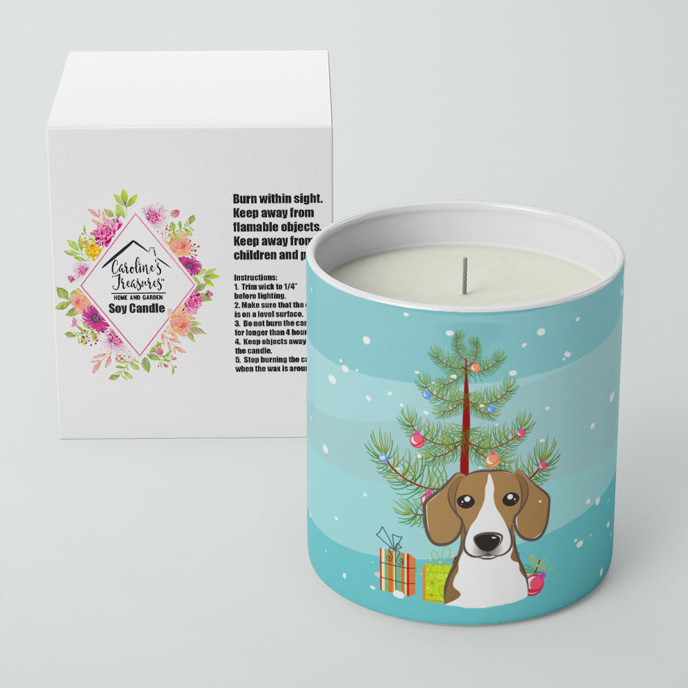 Christmas Tree and Beagle 10 oz Decorative Soy Candle - the-store.com
