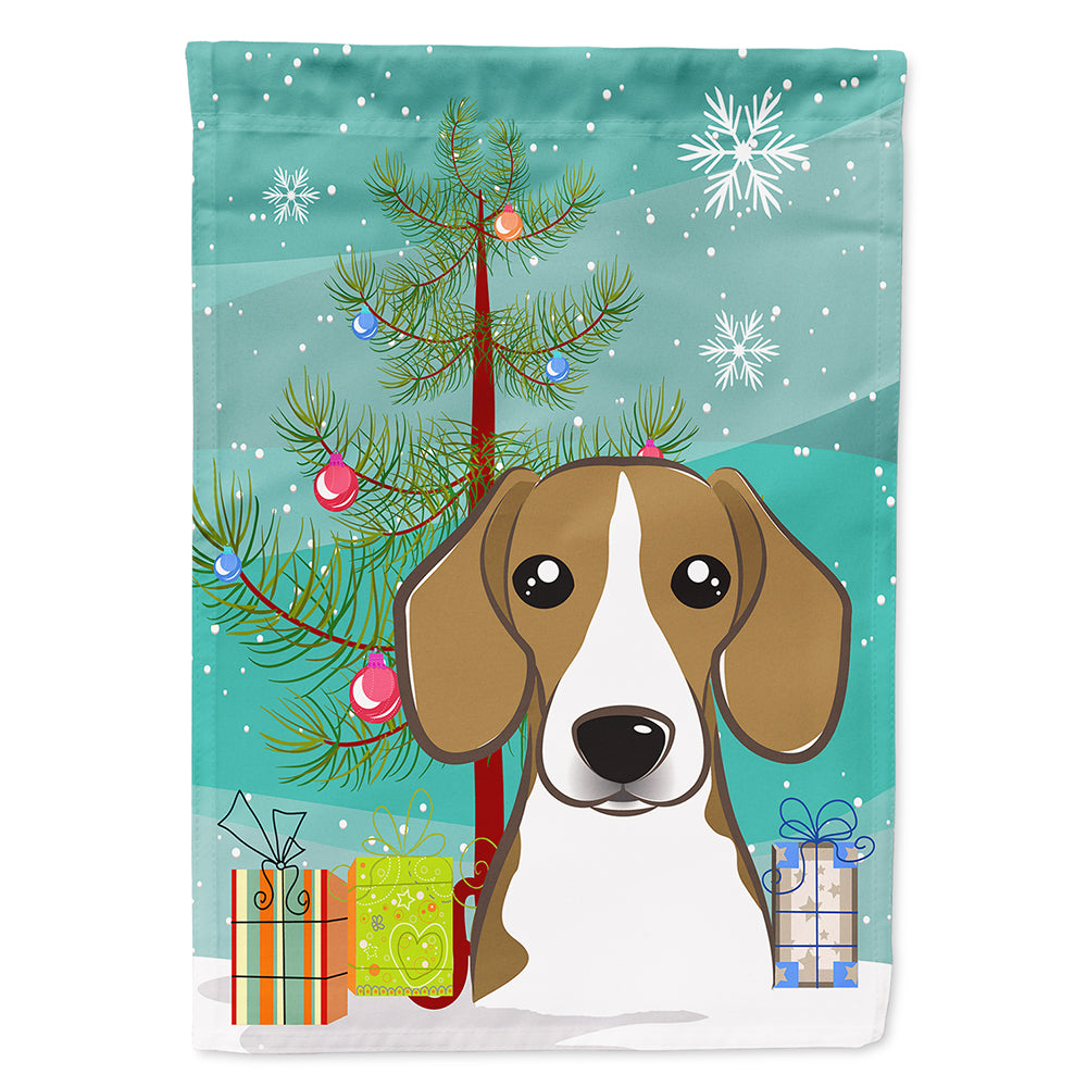 Christmas Tree and Beagle Flag Canvas House Size BB1611CHF  the-store.com.