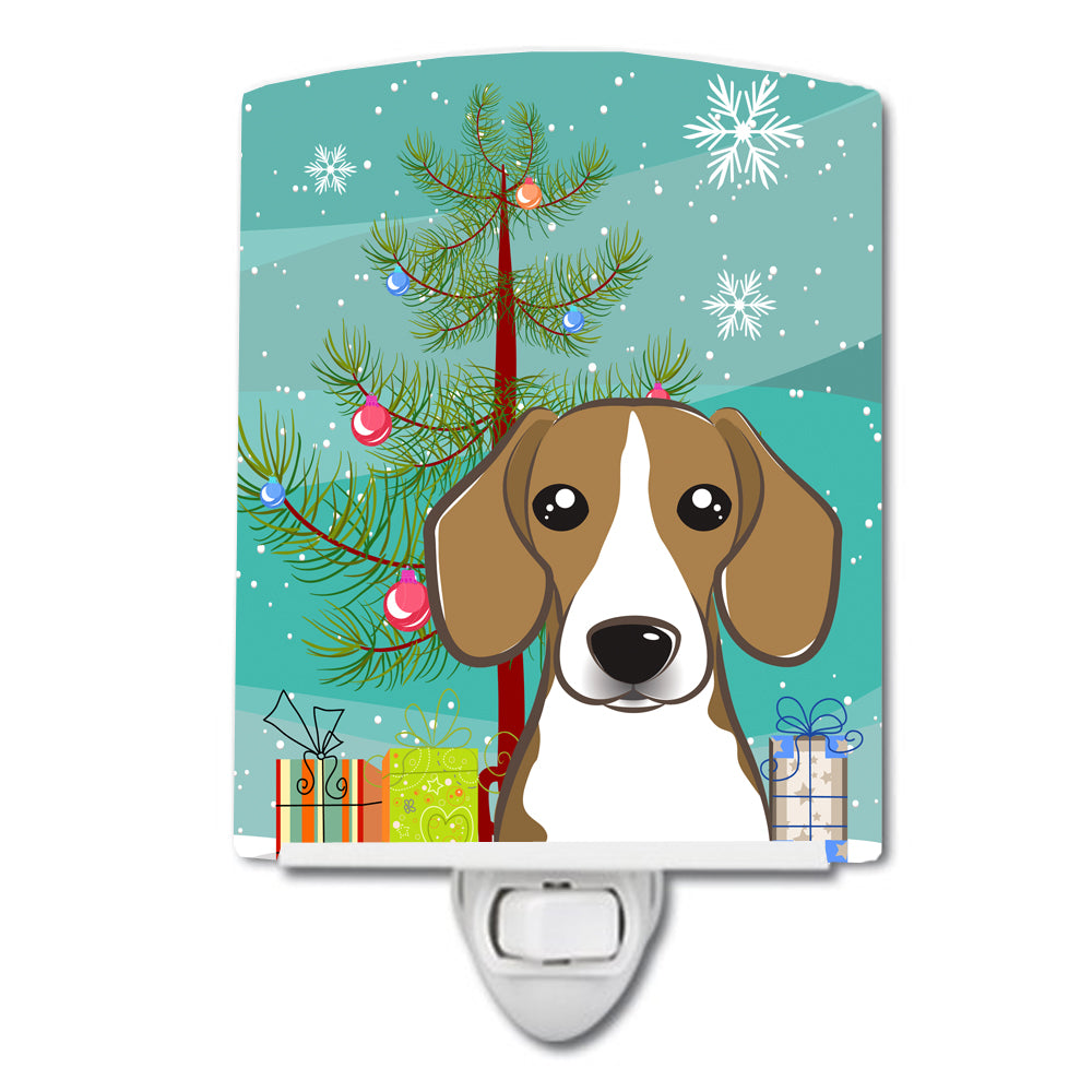 Christmas Tree and Beagle Ceramic Night Light BB1611CNL - the-store.com