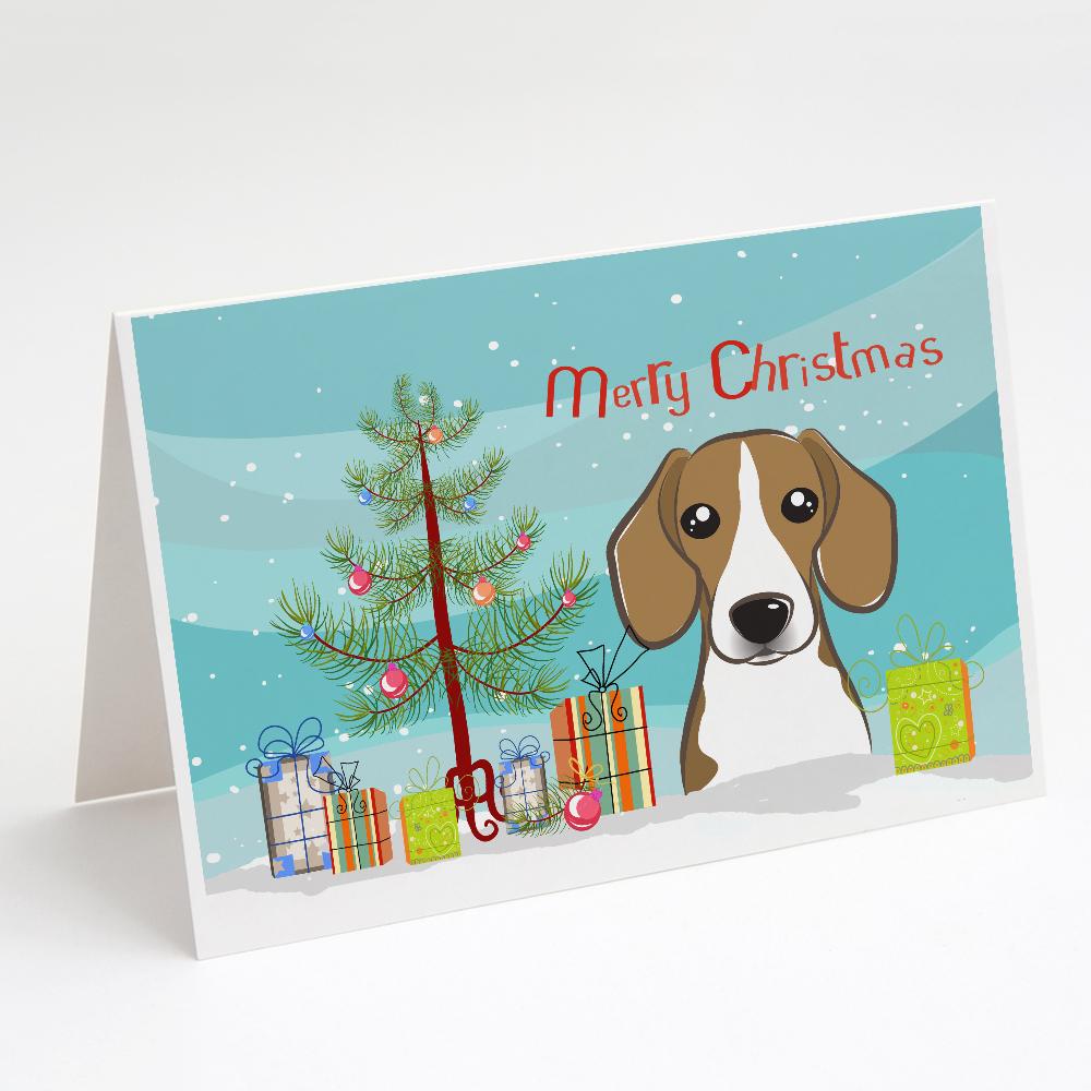 Buy this Christmas Tree and Beagle Greeting Cards and Envelopes Pack of 8