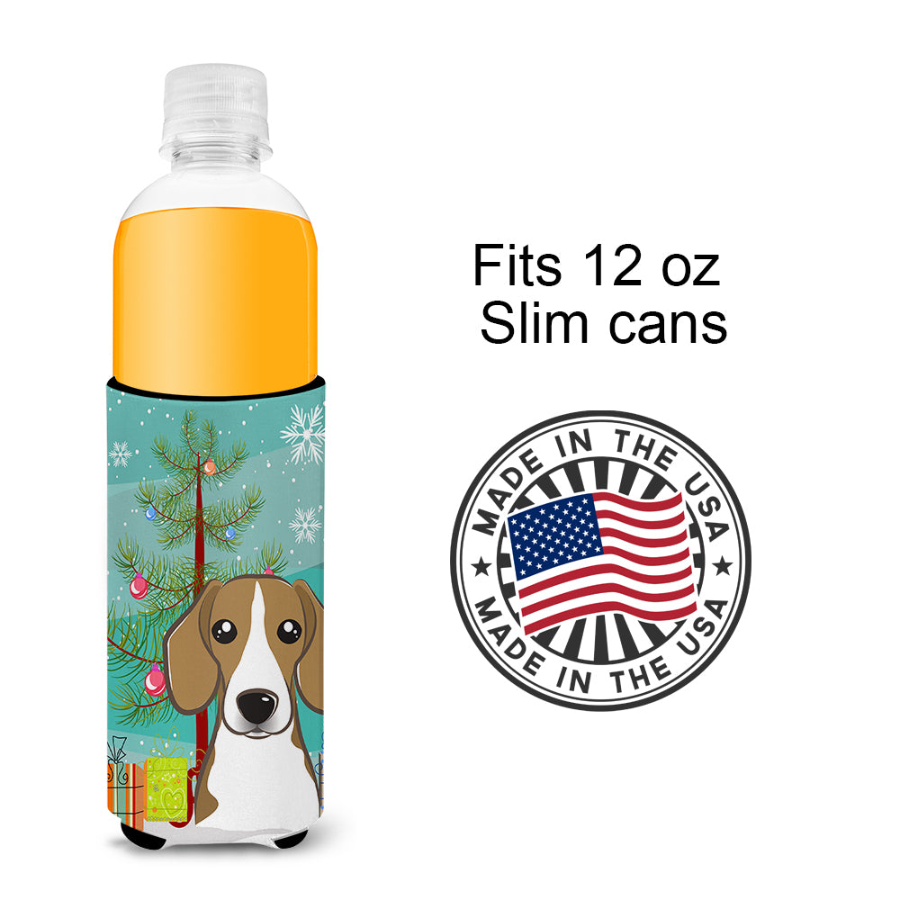 Christmas Tree and Beagle Ultra Beverage Insulators for slim cans BB1611MUK  the-store.com.