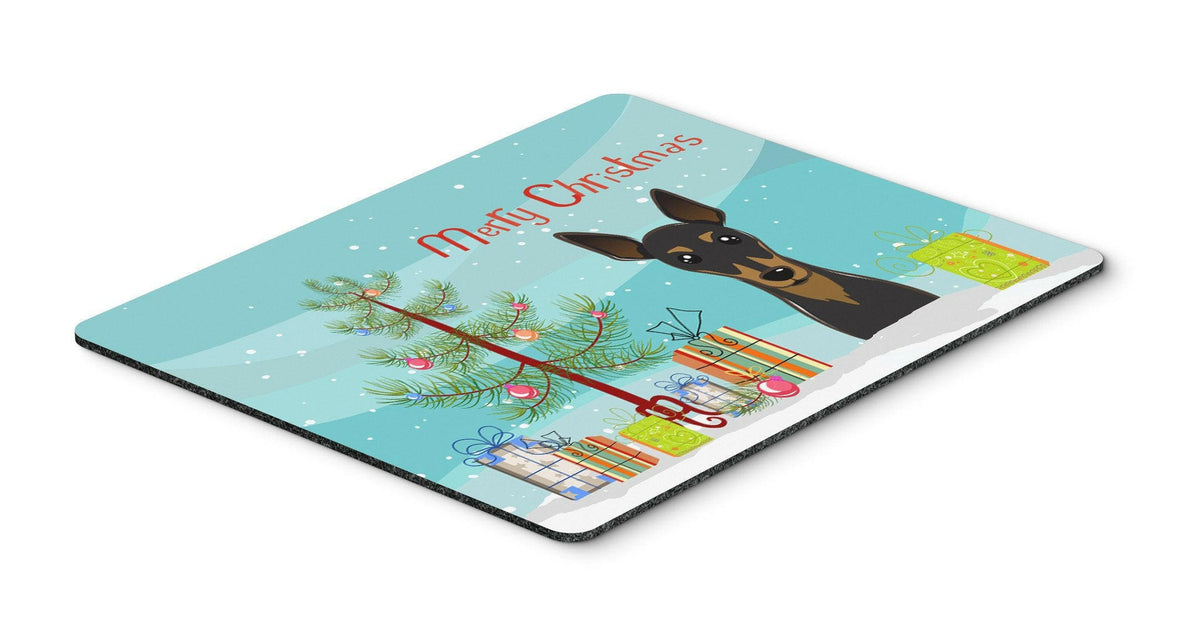 Christmas Tree and Min Pin Mouse Pad, Hot Pad or Trivet BB1612MP by Caroline&#39;s Treasures