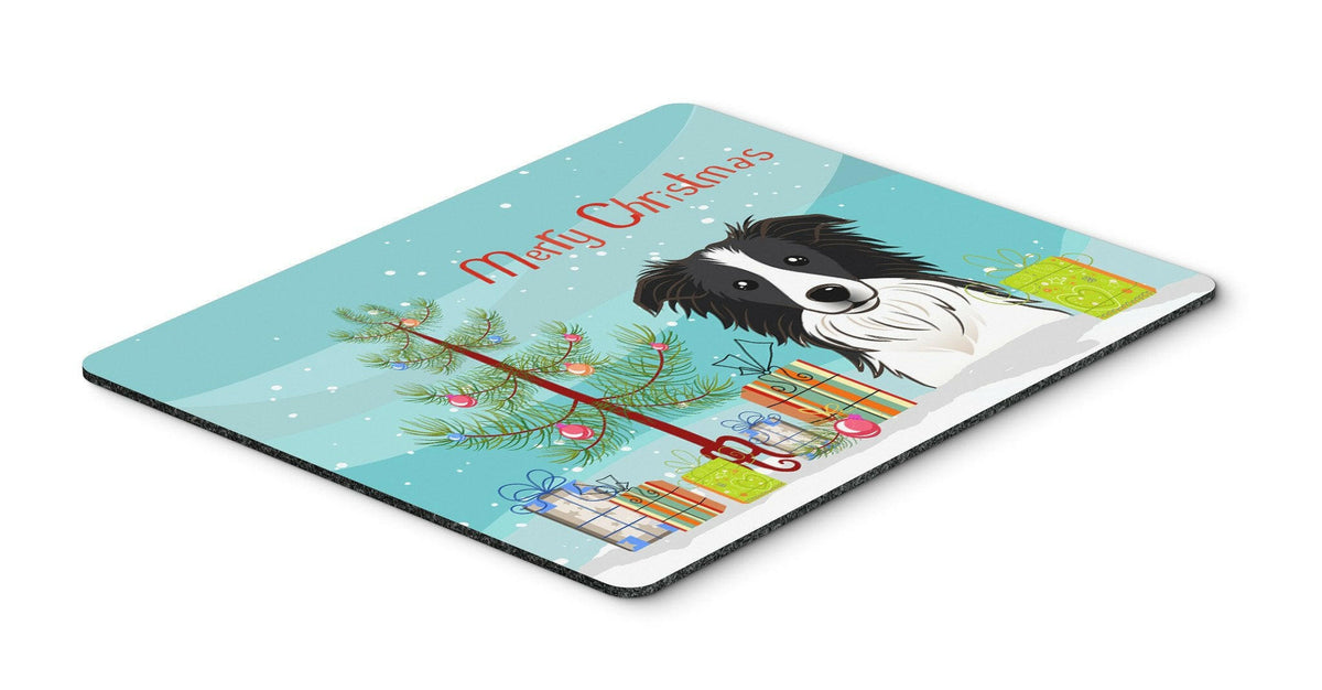 Christmas Tree and Border Collie Mouse Pad, Hot Pad or Trivet BB1613MP by Caroline&#39;s Treasures