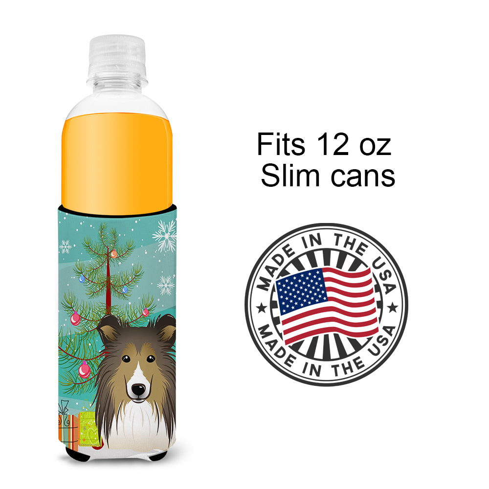 Christmas Tree and Sheltie Ultra Beverage Insulators for slim cans BB1614MUK