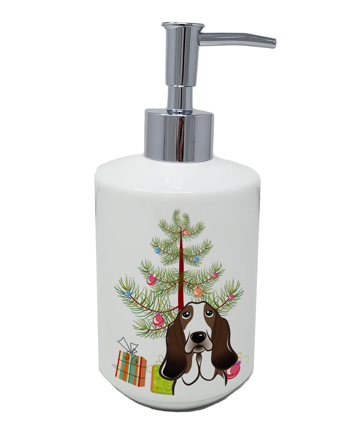 Buy this Christmas Tree and Basset Hound Ceramic Soap Dispenser
