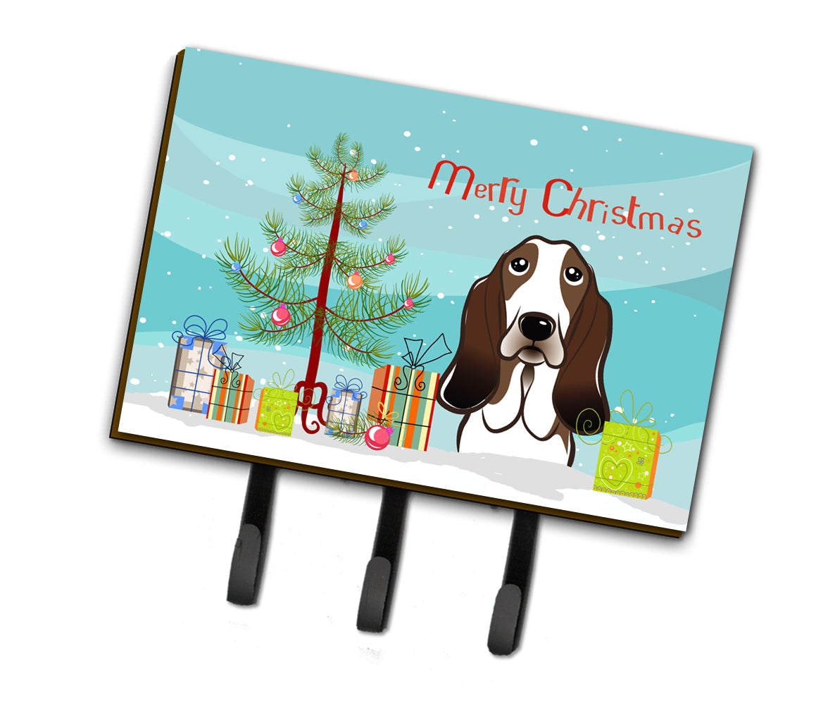 Christmas Tree and Basset Hound Leash or Key Holder BB1615TH68  the-store.com.