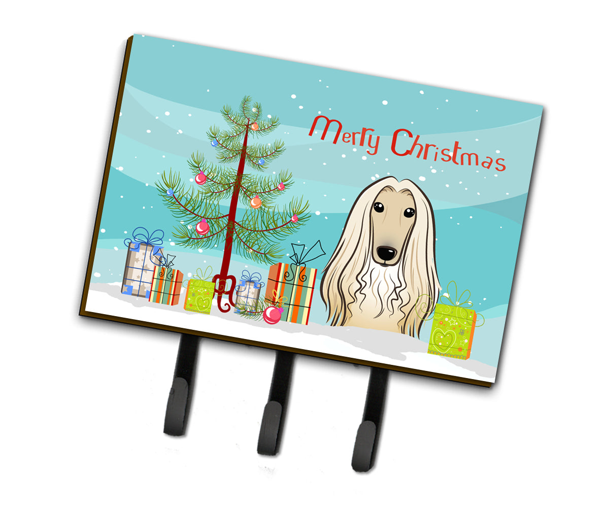 Christmas Tree and Afghan Hound Leash or Key Holder BB1616TH68  the-store.com.