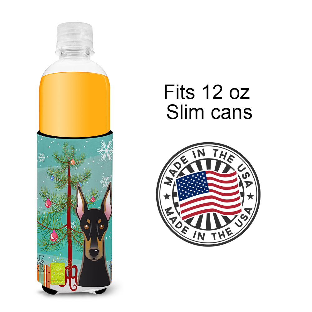 Christmas Tree and Doberman Ultra Beverage Insulators for slim cans BB1617MUK  the-store.com.