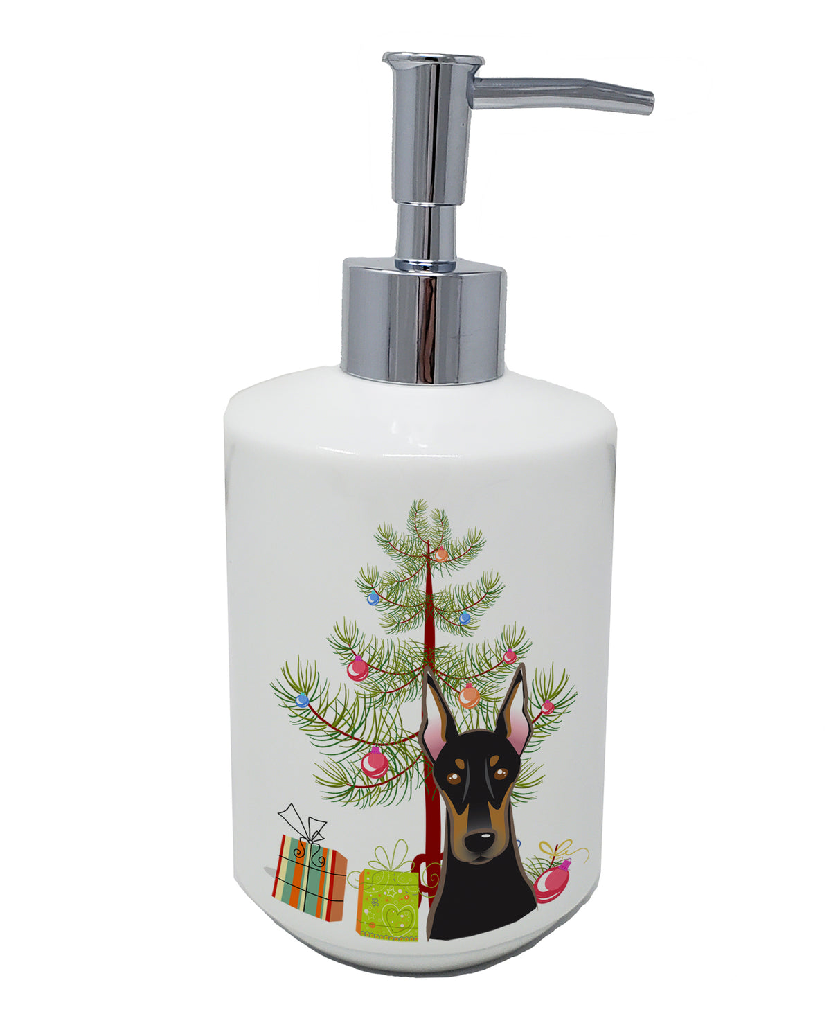 Buy this Christmas Tree and Doberman Ceramic Soap Dispenser