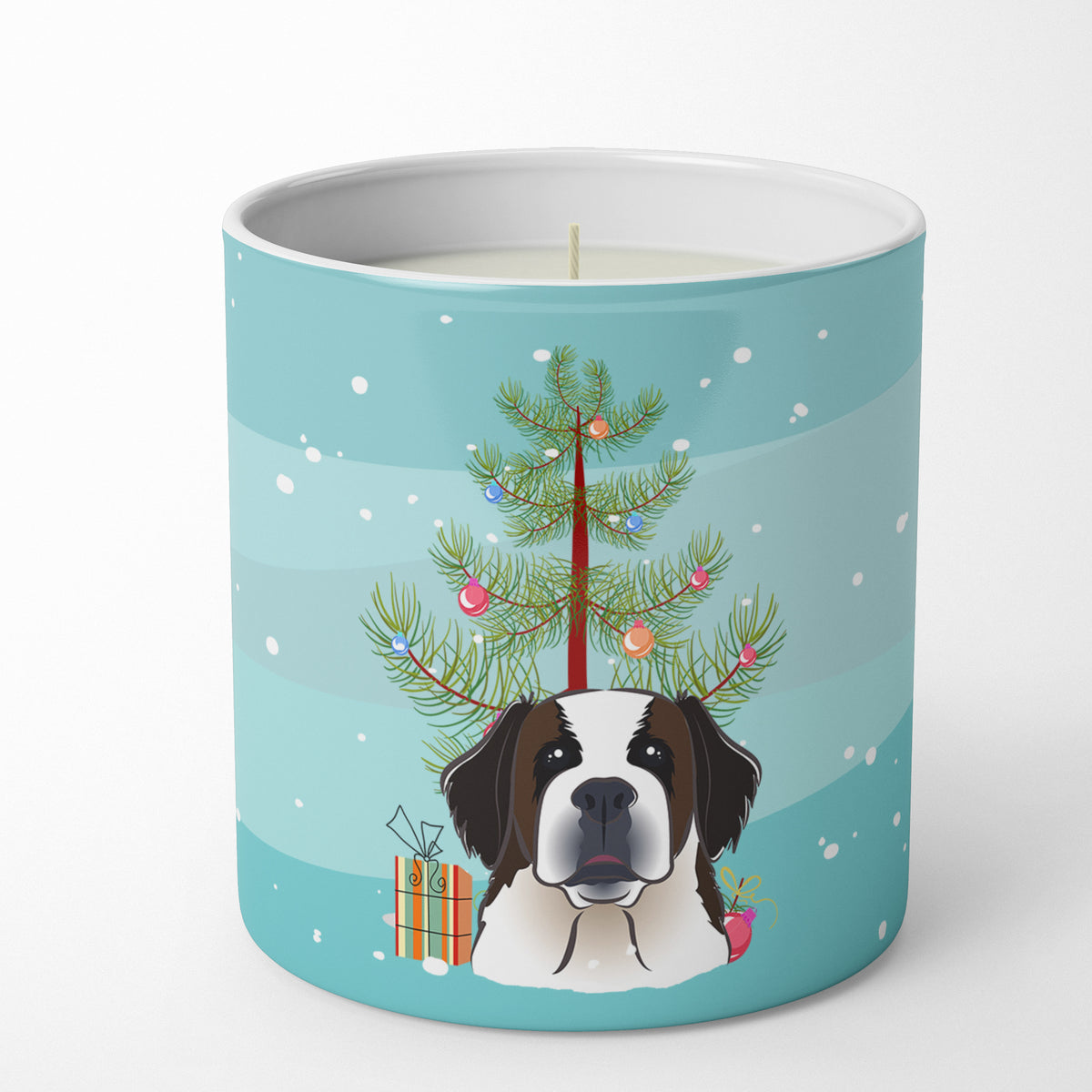 Buy this Christmas Tree and Saint Bernard 10 oz Decorative Soy Candle