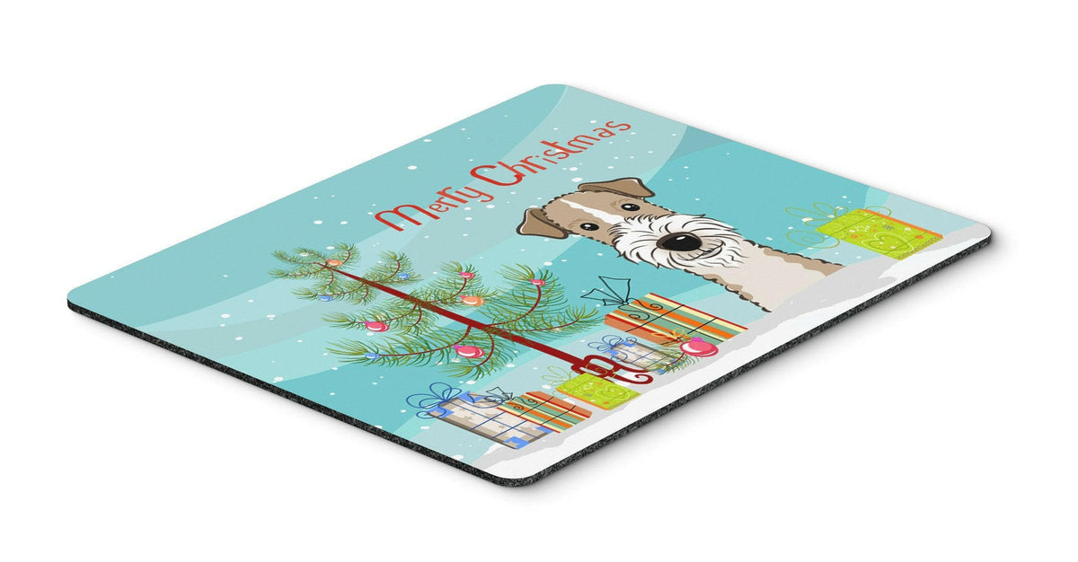 Christmas Tree and Wire Haired Fox Terrier Mouse Pad, Hot Pad or Trivet BB1619MP by Caroline&#39;s Treasures