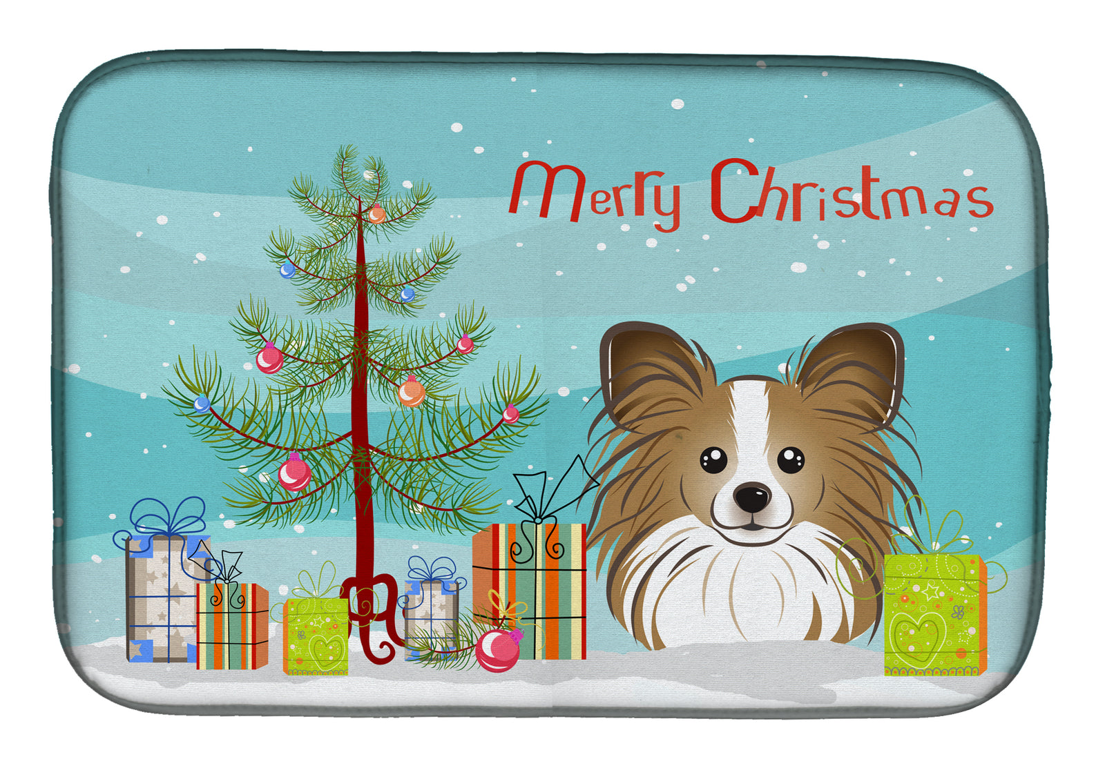 Christmas Tree and Papillon Dish Drying Mat BB1620DDM  the-store.com.