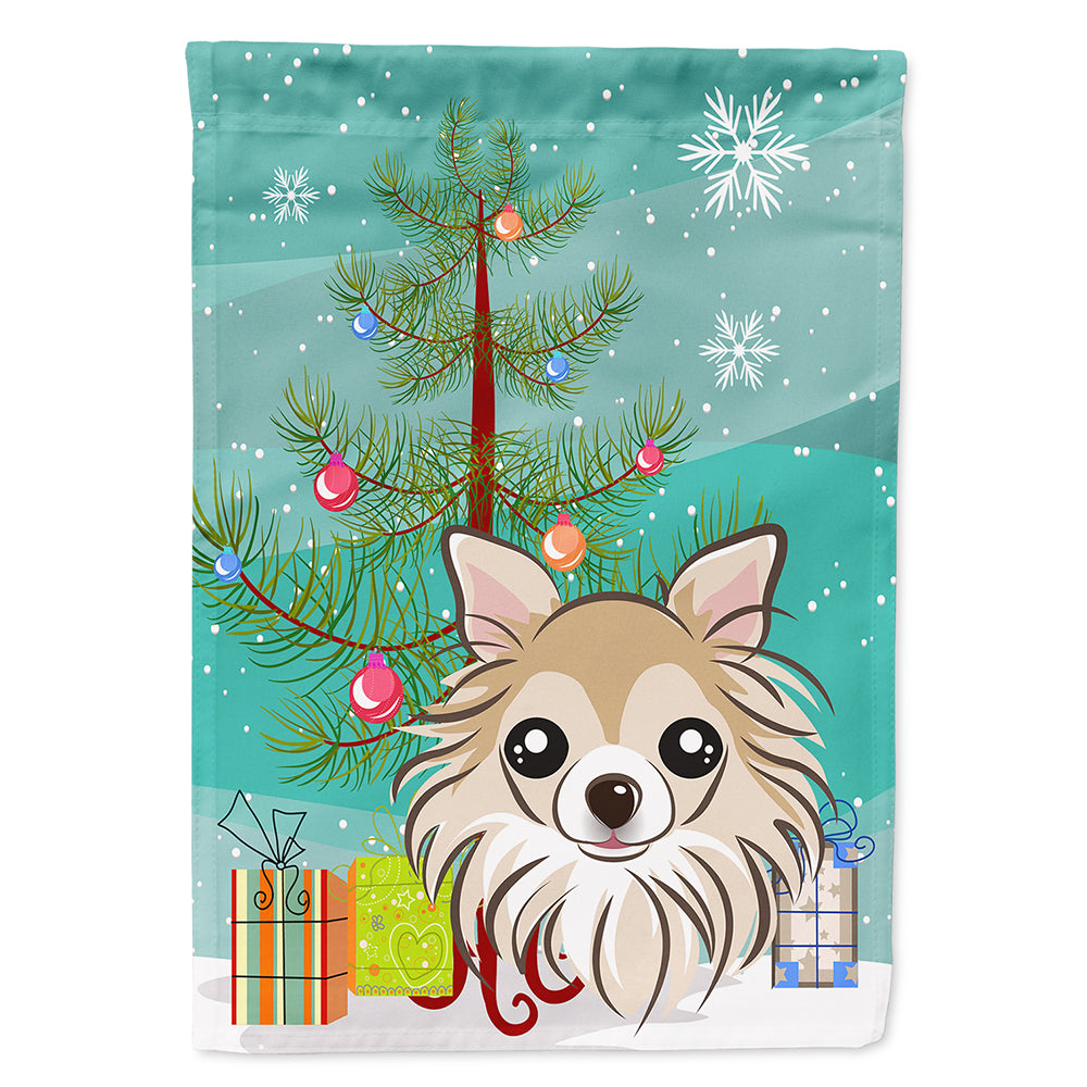 Christmas Tree and Chihuahua Flag Canvas House Size BB1623CHF