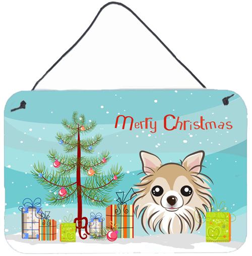 Christmas Tree and Chihuahua Wall or Door Hanging Prints BB1623DS812 by Caroline&#39;s Treasures