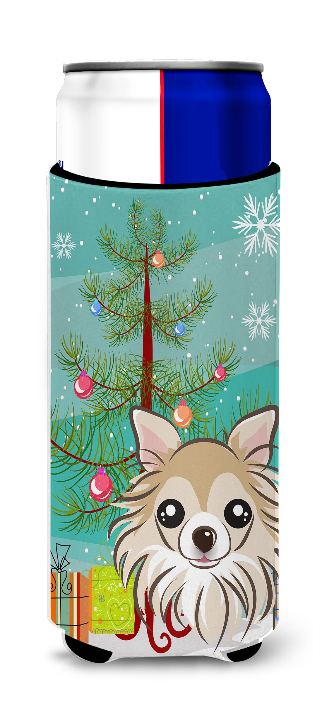 Christmas Tree and Chihuahua Ultra Beverage Insulators for slim cans BB1623MUK  the-store.com.