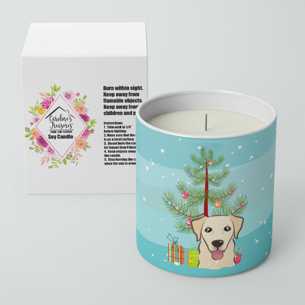 Caroline's Treasures Christmas Tree and Golden Retriever 10 oz Decorative Soy Candle