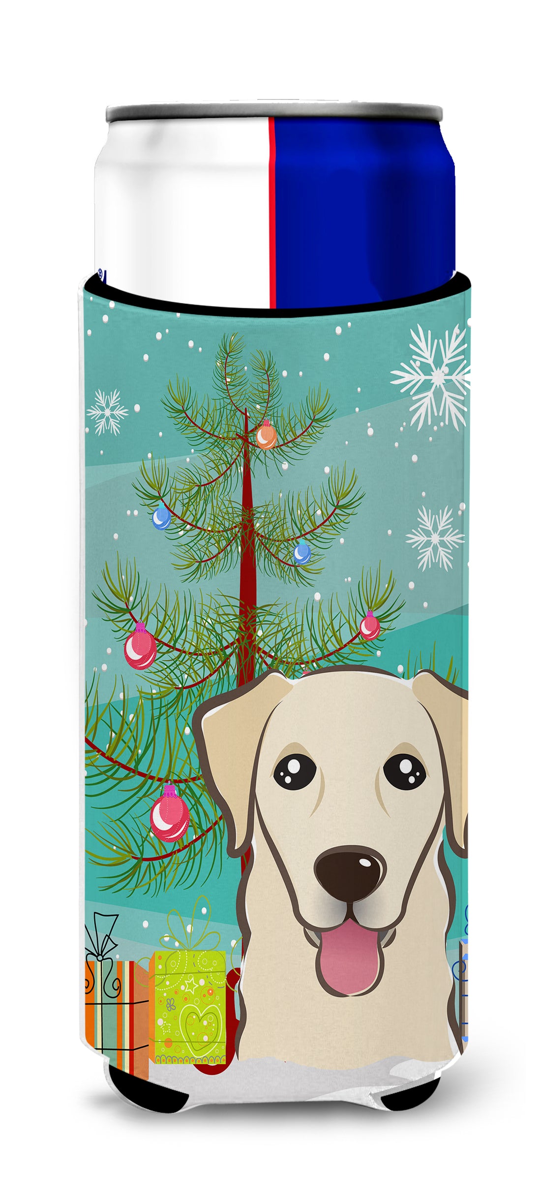 Christmas Tree and Golden Retriever Ultra Beverage Insulators for slim cans BB1624MUK