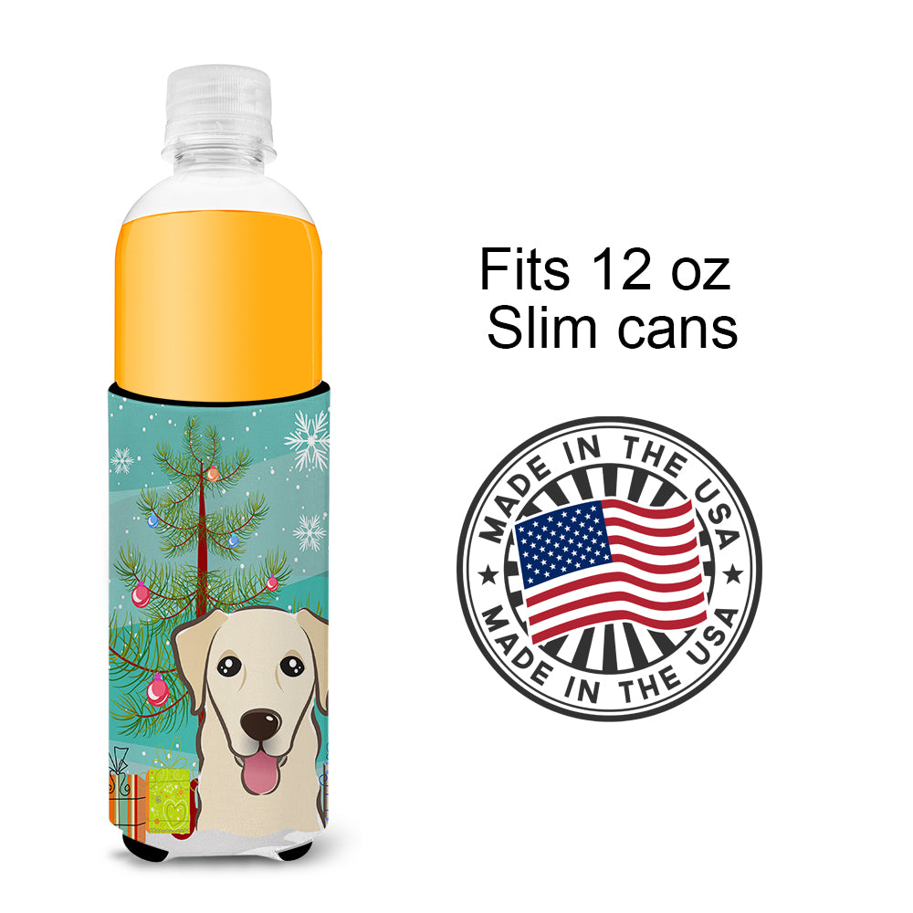 Christmas Tree and Golden Retriever Ultra Beverage Insulators for slim cans BB1624MUK  the-store.com.