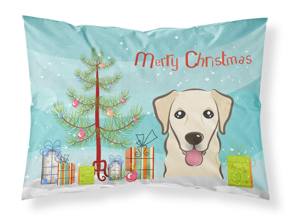 Christmas Tree and Golden Retriever Fabric Standard Pillowcase BB1624PILLOWCASE by Caroline&#39;s Treasures