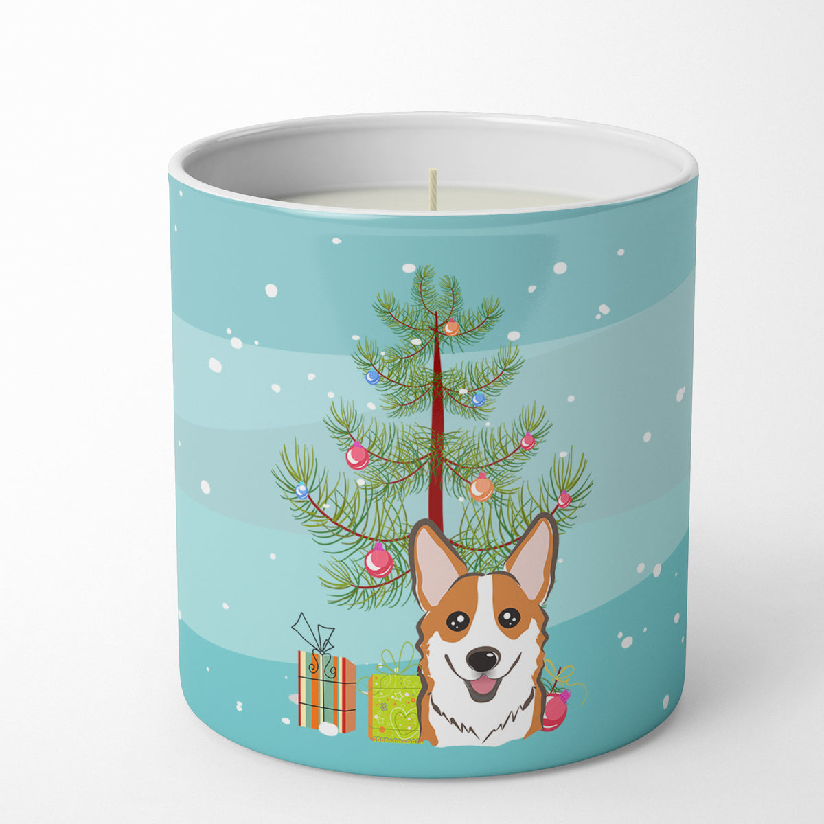 Buy this Christmas Tree and Red Corgi 10 oz Decorative Soy Candle