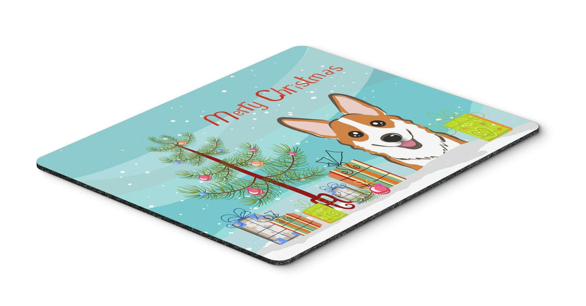 Christmas Tree and Red Corgi Mouse Pad, Hot Pad or Trivet BB1626MP by Caroline&#39;s Treasures