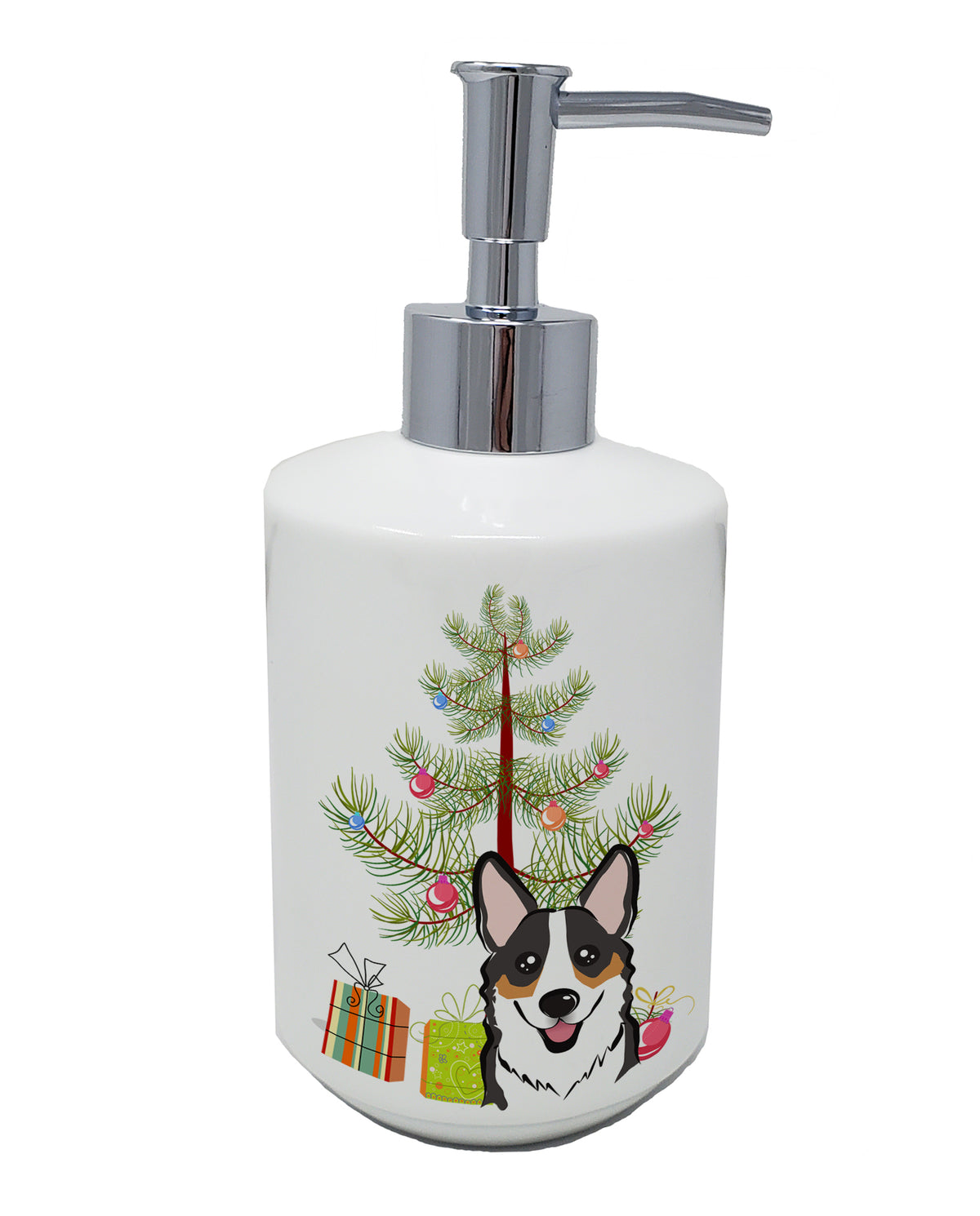 Buy this Christmas Tree and Tricolor Corgi Ceramic Soap Dispenser