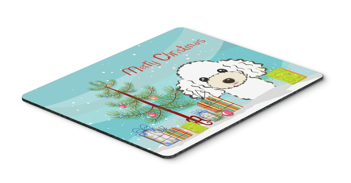 Christmas Tree and White Poodle Mouse Pad, Hot Pad or Trivet BB1629MP by Caroline&#39;s Treasures