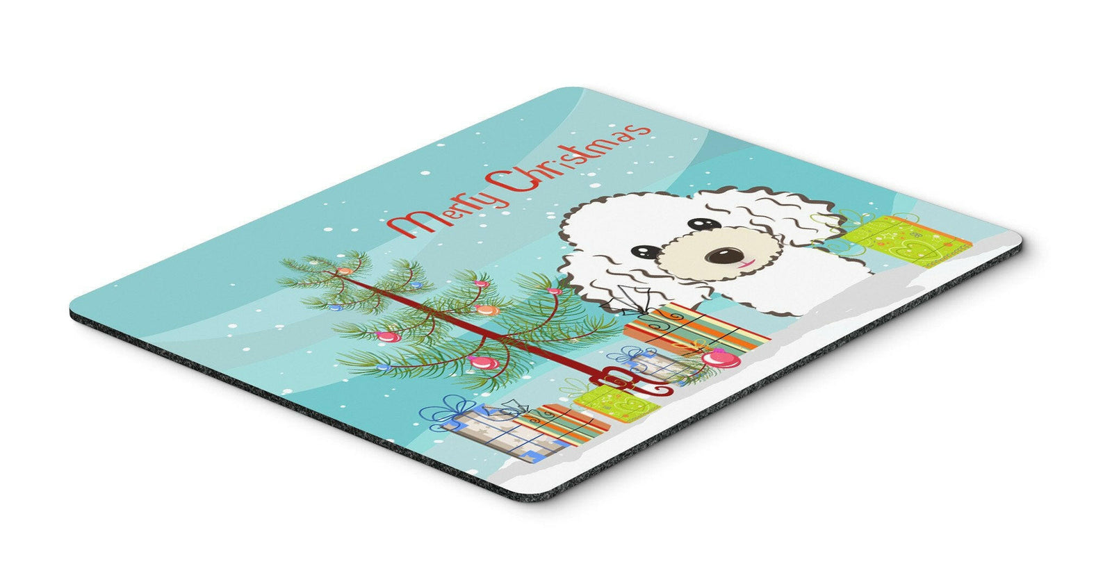 Christmas Tree and White Poodle Mouse Pad, Hot Pad or Trivet BB1629MP by Caroline's Treasures