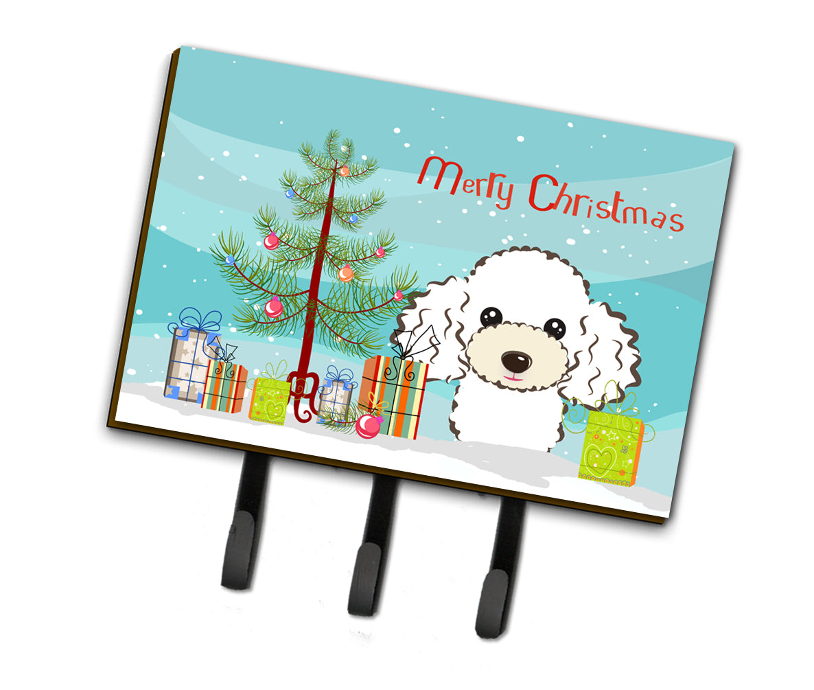 Christmas Tree and White Poodle Leash or Key Holder BB1629TH68  the-store.com.