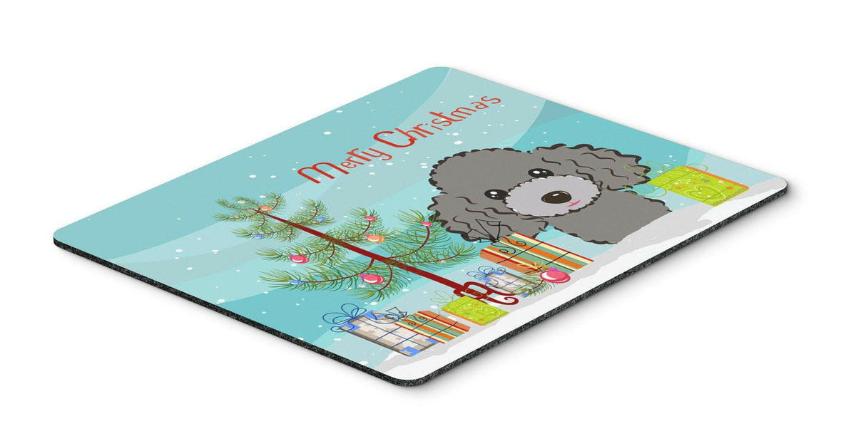 Christmas Tree and Silver Gray Poodle Mouse Pad, Hot Pad or Trivet BB1631MP by Caroline&#39;s Treasures